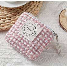 Women's Makeup Bag - Compact Handbag With Tassel Decor, Spacious Interior For Cosmetics, Cards, Cash, Korean Style Daily Organizer Bag - Gift For Women And Students, Fashion Cosmetic Pouch, Durable Design, Essential Accessory