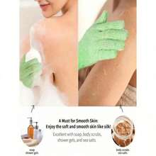 Guantes de cepillo de baño exfoliantes de nailon, guantes exfoliantes de doble cara para belleza, Spa, masaje, depurador de ducha de piel QZJC - 10 piezas de colores aleatorios - Ver 4