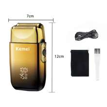 Kemei KM-TX10 男士电动剃须刀，3 档速度设置，USB 充电，干湿两用，往复式剃须刀，数字显示，胡须修剪器/刀片更换（1 个） - 彩色 - 查看 7