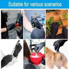 20/50/100pcs, Disposable Nitrile Gloves,Durable Household Cleaning Gloves, Waterproof Gloves Suitable For Kitchens Cleaning, Tattoo, Hair Dyeing, Pet, Beauty Salons, Cleaning Supplies, Household Gadgets(No Box)