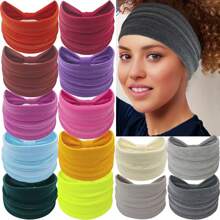 1pc Flower Print Wide Headband Hair Accessory Set, Bohemian Simple Casual Fashion Polyester Material Rose & Sunflower Print Wide Knotted Headband Hair Accessory Set, Suitable For Commute, Hawaii Beach Vacation, Yoga, Fitness, Running, Absorb Sweat Headscarf Hair Accessory,Hair Accessories,Turban Headband ,Sweatband