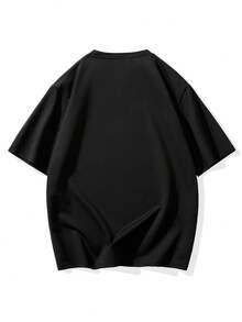 Camiseta de moda casual cómoda para parejas de hombres y mujeres, con cuello redondo y mangas cortas, que combina  y moda. - Vestido negro individual para mujer - Ver 2