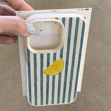 1 Stück TPU Handyhülle mit frischem Sommer Zitronenscheiben Muster, kompatibel mit iPhone/Smartphones