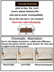 1 件厚毛绒沙发垫套，现代简约防滑保暖沙发座垫，防尘可洗沙发套，柔软防褪色，宠物友好，适合 L 型沙发和 1/2/3/4 座沙发，适用于卧室、办公室、客厅 - 米色 - 查看 12