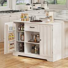 Lofka Sideboard Cabinet With Storage, A Coffee Bar Cabinet With Drawer, Buffet Cabinet Adjustable Shelves,For Bathroom And Living Roomfor Bathroom And Living Room - 白色 - 查看 8
