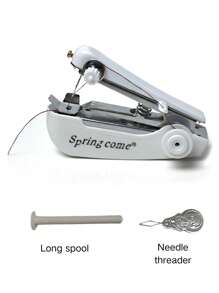 1pc Multicolor Portable Mini Handheld Manual Sewing Machine, Multifunctional For Home Use