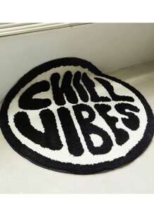 1pc Letter Carpet, Decorative Carpet, Home Decor Carpet, Delicate Edging, Skin-Friendly Comfortable, Odorless, Washable Carpet, Carpet, Mat, Living Room Decor Carpet, Living Room Carpet, Bedroom Decor Carpet, Bedroom Carpet, Bathroom Decor Carpet, Bathroom Mat, Study Room Decor Carpet, Closet Decor Carpet, Bathroom Decor Carpet, Christmas