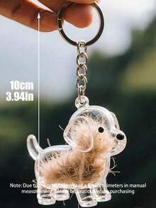 1pc Mini Pet Hair Storage Box, Transparent Cat Hair Storage Box Pendant, Dog Hair Collector Keychain, Transparent Hair Storage Box, Cat Hair Storage Bottle Keychain, Cute Animal Hair Storage Pendant, Bag Pendant, Dog Hair Storage Capsule, Car Keychain, Mobile Phone Pendant, Best Gift For Pet Lovers, Creative Gifts For Lovers, Friends, Family, Teachers, Must-Haves For Back-To-School Season, Festival And Anniversary Gifts (Only Box) Car Accessories Goth Y2k - Multicolor - View 5