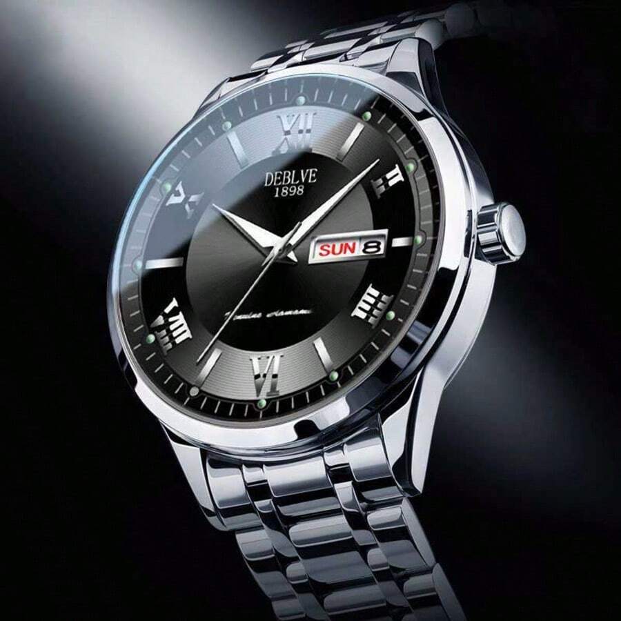 Mens Automatic Watch Mechanical Luxury Dress Watch Moon Phase Day Date Watch Gift,Men's Fashion  Watch - Kiểu 3 - Xem 1