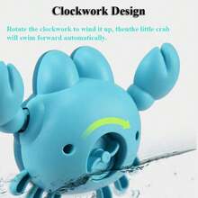 1 件螃蟹洗澡玩具婴儿玩具游泳漂浮玩具可爱小螃蟹发条洗澡玩具幼儿玩具适合送给孩子的生日礼物，表情随机，洗澡玩具，婴儿玩具，婴儿洗澡玩具