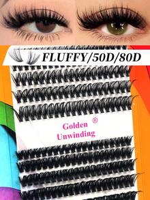 Nuevo paquete actualizado de 10 filas de 200 piezas de grupos de pestañas independientes mixtos 30D+40D+50D+60D+80D, libre elección, rizo D de 8-16 mm, kit de extensión de pestañas independientes reutilizable, súper grueso, esponjoso, aspecto natural que agranda los ojos de forma natural, súper herramienta de maquillaje, adecuado para uso doméstico o salir, adecuado para la vida diaria, bodas, citas, fiestas, viajes y festivales de primavera