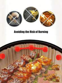 3pcs/6pcs Air Fryer Magnet Silicone Buckle For Fixing Air Fryer Baking Paper, Safely Lock Disposable Liners And Prevent Paper Burning, Red - Multicolor - View 10