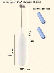 1个便携式可拆卸极简主义电池驱动奶泡器，黑白两色可选 - 彩色 - 查看 2