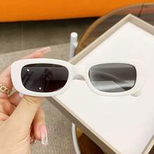 1pc Box Y2K Party Cute Daily Retro Beach Fashion Glasses Rectangular Shape Shades