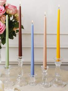 2 piezas de velas sin llama perfumadas de 10 pulgadas, portavelas de cera en forma de cono alto de color rosa, con tiempo de quemado de 8 horas, regalos de velas decorativas para el hogar en Navidad