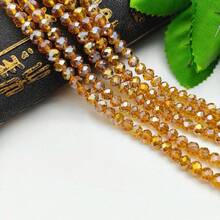 10 fili di circa 1200 pezzi di perline di vetro di cristallo sfaccettato da 4 mm per braccialetti, collane, orecchini, accessori per la creazione di gioielli per donna