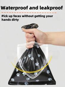 狗粪袋，每包300个/20卷厚狗粪袋，专为带狗散步时使用而设计，防止宠物排泄物泄漏（包括20/10/1容量所有尺寸）适用于食物垃圾、垃圾、花园垃圾、动物垃圾、婴儿垃圾、厕所垃圾。 - 黑色 - 查看 9