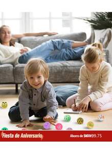 100 unidades de pelotas de goma altamente elásticas (25mm) – Variedad de colores y diseños, atractivas para niños y adultos, perfectas para máquinas de chicles, rellenar piñatas, juegos, fiestas y regalos - Multicolor - Ver 2