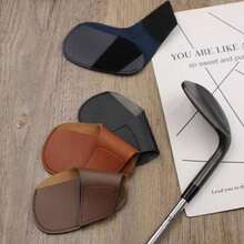 10pcs/3pcs/1pc New Minimalist Golf Club Head Covers, Putter Head Covers, Leather With Plush Lining To Protect Golf Irons, Simple Design, Classic And Timeless, Black, Brown, Blue, Suitable For Golf Course, Yard, Park - Multicolor - View 6