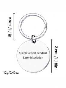 1Pc Personalized Stainless Steel Family Name Keychain,Custom Round Pendant With "Family Forever" Design, Engraved Name Option For Loved Ones, Simple Style Gift For Families,For Man Women Customized Names Round Pendant Keychain Pet Accessories Gift Stainless Steel Jewelry Couple Gifts,Customized Valentine's Day Gifts, Birthday Gifts, Anniversary Gifts