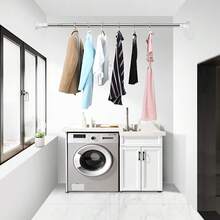 重型可伸缩浴帘杆 伸缩杆 浴室门窗秋季装饰 - 白色 - 查看 9