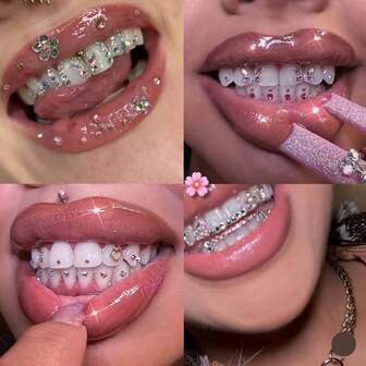 18pcs Butterfly & Rhinestone Colorful Tooth Jewelry Set, Cute Y2K Super Shiny Tooth Accessories For Daily, Party, Holiday, Unisex (No Glue Included)