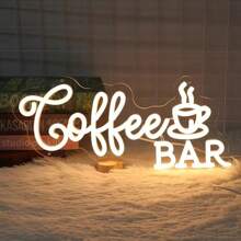 1 Stück Neon-Schild für Kaffeebar, LED-Schild Kaffeetasse, hängendes kommerzielles Wandkunst-Schild für Kaffeebar, USB-betriebenes helles Kaffee-Schild für Kaffeebar, Café, Kaffee-Ecke, Restaurant
