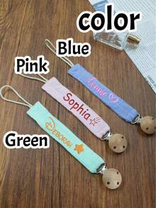 Custom Pacifier Clip With Embroidered Name,Personalized Pacifier Clip,Customized Pacifier Clips Baby Girl,Customizable Pacifier Chain,First Gift For Your Child,Diy Custom Name,Baby Essentials,Baby Girl Gifts,Baby Boy Gifts,Decoration,Multi-Purpose,Friend Gifts/Birthday Gifts,Boys,Girls,Kids - phong cách A - Xem 3