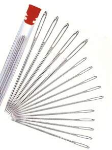 18pcs/20pcs/40pcs Stainless Steel Hand Sewing Needles, Suitable For Regular Sewing, Embroidery, Quilting, Elastic Fabrics - Silver - View 2