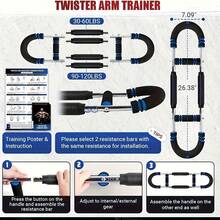 Weight Loss,Adjustable Ultimate Arm Trainer, Chest Extender, Shoulder Muscle Training Gym Equipment For Upper Body Strength Training - màu đen - Xem 5