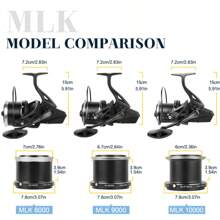 1pc Drag 20KG Big Spinning Fishing Reel 8000-14000 Series Aluminum Alloy Spool Fishing Reel 4.8:1 Baitcasting Reels Reel Fishing - Multicolor - View 4