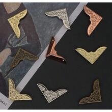80-Piece Metal Book Corners - Small Iron Corner Protectors Scrapbook, Photo Album, Diary Covers - Gold, Silver, Gold, Antique Bronze - Vàng, Bạc, Vàng hồng, Đồng cổ 80 chiếc - Xem 4