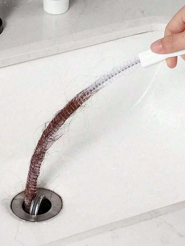 1 Stück 45cm Abflussreinigungsbürste, Badezimmer Abfluss- und Spülreiniger, Abflussreiniger, flexibler Reiniger, Verstopfungsentferner-Werkzeug