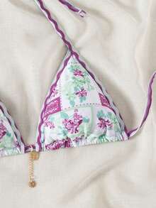 Áo bikini in họa tiết gợi cảm dành cho nữ, thích hợp cho kỳ nghỉ biển. - Nhiều màu - Xem 4