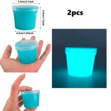 Glow-In-The-Dark Slime Kit - 2.37oz Super Soft, Non-Stick Relax Putty For Youngsters