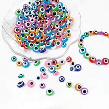 50pcs Resin Devil's Eye Flat Beads DIY Accessories