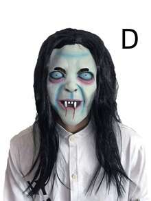 1 件恐怖烂脸小丑面具，乳胶恐怖烂头面具，适用于密室逃脱、鬼屋、神秘派对、服装角色扮演道具 - 彩色 - 查看 13