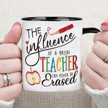 1pc 11oz Teacher Appreciation Ceramic Coffee Mug - "Thank You For Helping Me Grow" Porcelain Cup,Outdoors,Summer And Winter Drinking Utensils,Perfect For Hot Cold Drinks,Gift For Birthdays,Perfect For Home Office Use,Tea Cup,Wedding,Graduation - Multicolor - View 16