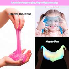 Glow-In-The-Dark Slime Kit - 2.37oz Super Soft, Non-Stick Relax Putty For Youngsters