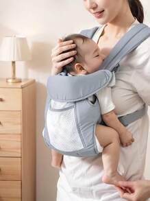 1pc Baby Carrier, Front & Back Carry, Multi-Function, Breathable, Convenient For Infant Outings