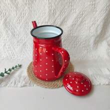 1 pièce Cafetière en émail vintage 1,2 L, bouilloire à verser à la main, théière de maison, pot d'eau froide, pot à huile, théière et cafetière de restaurant rétro en émail, décoration en émail, cafetière à verser à la main en émail épais, bouilloire en émail, pot à huile de cuisine