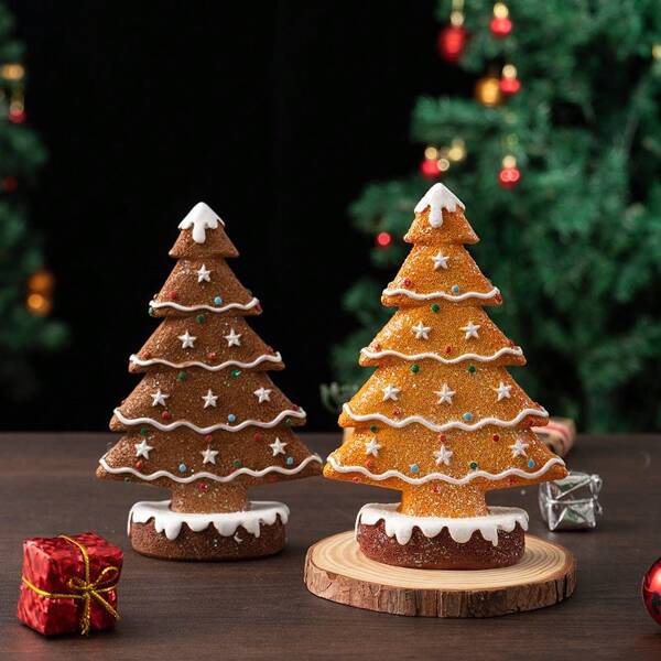 1 stuk kerstboomversiering in de vorm van een peperkoekmannetje, creatieve kerstdecoratie, kerstversiering in de vorm van een peperkoekmannetje, decoratie voor binnen en buiten, geschikt voor thuis of op evenementen, peperkoekthema, harsmateriaal, beste kerstdecoratie