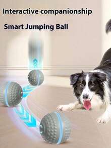 Pelota saltarina inteligente 2025, recargable por USB con salto y rodamiento inteligente, juguete interactivo para perros, bola con activación de movimiento que rueda automáticamente, adecuado para perros pequeños, medianos y grandes - Multicolor - Ver 12