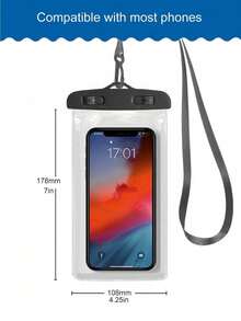 3/2/1 Pcs Waterproof Phone Case, PVC Transparent Luminous Waterproof Phone Pouch, Casual Waterproof Phone Bag, Suitable For Swimming, Rafting, Vacation, Beach, Sports, School Supplies, Indoor Swimming In Autumn/Winter, Travel Essential, Holiday Sports Bag, Suitable For Sports & Fitness, Large Capacity Travel Bag, Unisex, Suitable For Vacation, Swimming, Beach - Multicolor - View 10