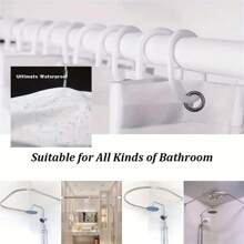 1pc Original Design Pink Bathtub With Leopard Pattern Waterproof Shower Curtain Flowers Leaves Leopard Printed Shower Curtain Tropical Animal Decorative Bath Curtain ,Waterproof And Mildew Resistant, Machine Washable, Made Of Polyester, Non-Light-Blocking, Lightweight And Breathable. Color May Vary Slightly Depending On Lighting Conditions. Includes 12 Hooks - Artistic Bathroom Decor. - Pink - View 9