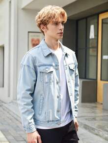 Men Denim Jackets - Blue - View 6