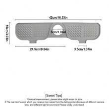 Protège-éclaboussures pour évier de cuisine, tapis de robinet en silicone, tapis de protection anti-éclaboussures pour évier avec une pente de 5°, rotatif à 360°, flexible, anti-dérapant, bac de récupération des gouttes d'eau pour la zone de l'évier de salle de bain et de cuisine