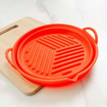 Collapsible Silicone Air Fryer And Microwave Liner - Round Non-Stick Cooking Mat For Easy Cleanup And Versatile Use