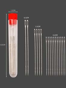 90件/36件/18件大眼针瓶套装，新款家用手缝针，手缝针，传统家用大孔细长针，用于缝制被子和床罩，绣花针 - 彩色 - 查看 4