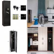 5 Rifle Gun Safe Quick Access Gun Safe With Alarm Home Gun Safe With Digital Keypad Compact Long Gun Safe With Small Lock Box